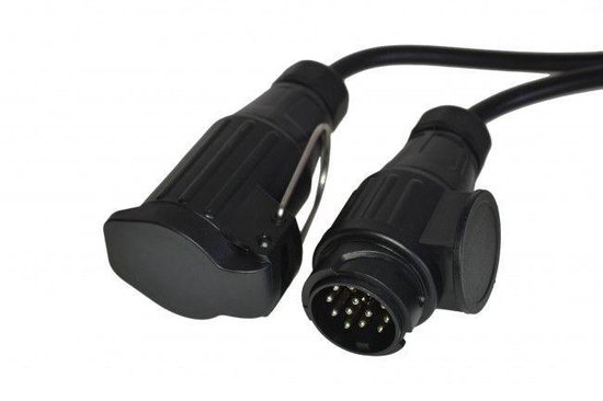 Adaptateur éclairage LED Proplus 12 Volts 13-13 broches 16 Cm Noir