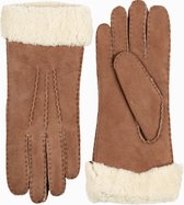 Lammy handschoenen dames met omgeslagen boord model Helsinki Color: Beaver, Size: 8.5