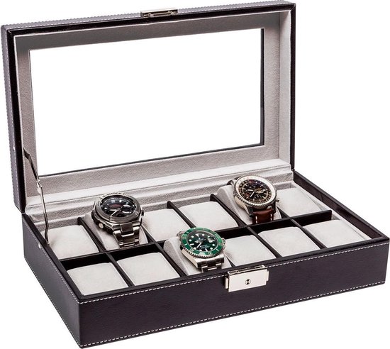 LA ROYALE Horlogebox Classico 12  - Zwart - 12 Horloges