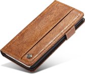 CaseMe Smooth Luxury Wallet Case Cognac iPhone X / Xs