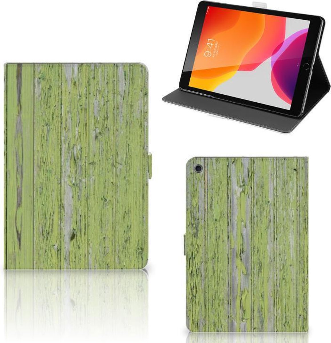 iPad 10.2 2019 | iPad 10.2 2020 | 10.2 2021 Tablet Book Cover Green Wood