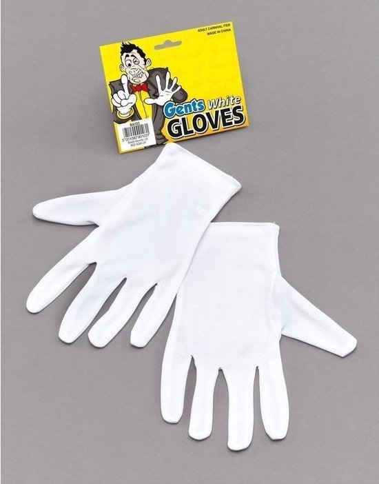 Witte korte Sinterklaas handschoenen voor volwassenen | bol.com