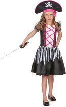 LUCIDA - Piraten kostuum met roze kleuren voor meisjes - S 110/122 (4-6 jaar)