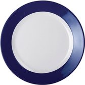 Kristallon Gala melamine bord met blauwe rand 19.5cm