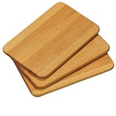 3 STUKS FSC® Beuken Houten Ontbijtborden / Snijplanken SET | Ontbijtplankje / Serveerplank | Snij Planken Set | Afm. 23 x 15 x 1 Cm. |  SET van 3 STUKS