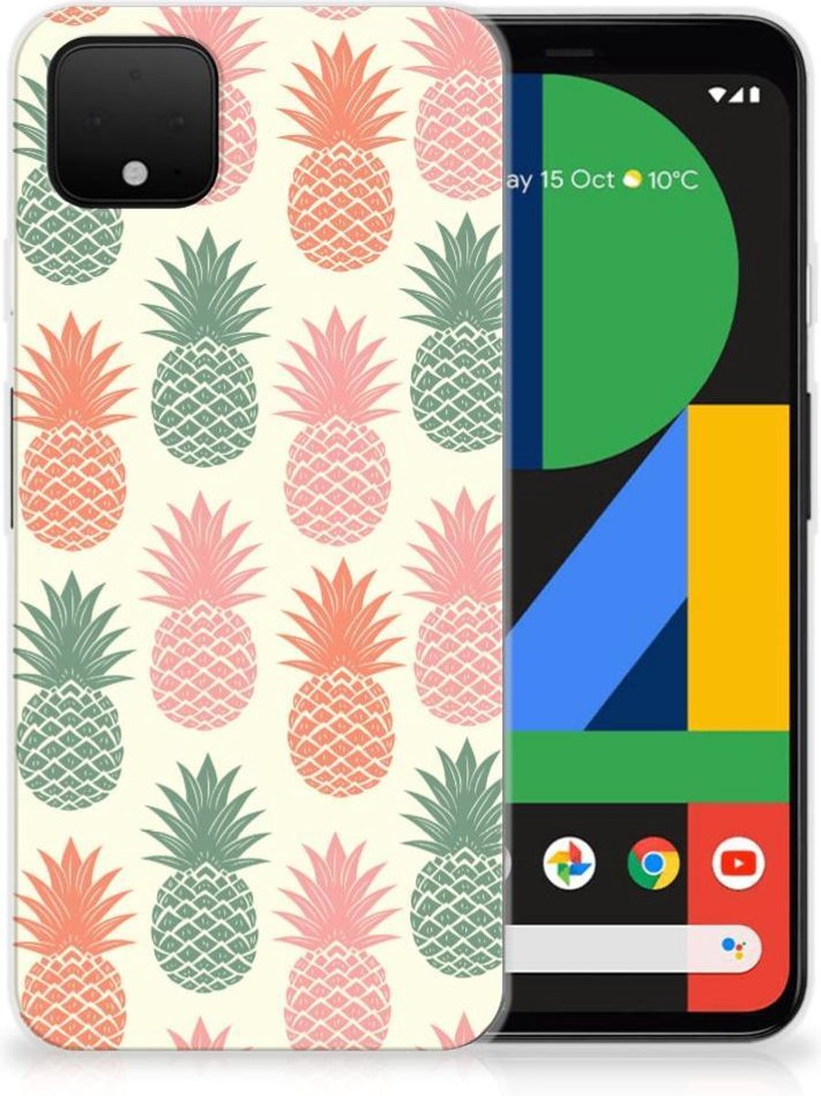 TPU Hoesje voor Google Pixel 4 XL Siliconen Case Ananas