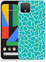 Google Pixel 4 Hoesje maken Design Cracks Blue