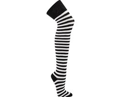 Topsocks overknee sokken ringels-wit maat: 36-42