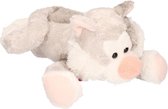 Pluche grijze kat/poes knuffel 20 cm - Katten/poezen huisdieren knuffels - Speelgoed voor kinderen