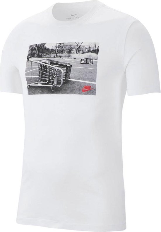 Pionier Graveren sociaal Nike Sportswear shirt heren wit/print | bol.com
