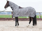 Harry's Horse Vliegendeken mesh, hals en zadeluitsparing, zebra gray 135cm