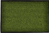 Modern effen deurmat Green & Clean - groen 90x150 cm