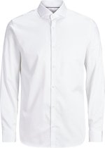 Jack and Jones Premium Heren Overhemd Wit Regular Fit Satijn - XXL