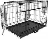 DUVO + Iron Cage Ninja Edition met schuifdeur 122 x 76 x 84 cm - 17,4 kg - Zwart - Voor honden