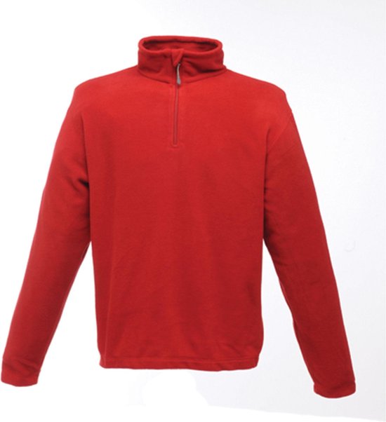Rood dunne fleece trui met halve rits merk Regatta maat XL