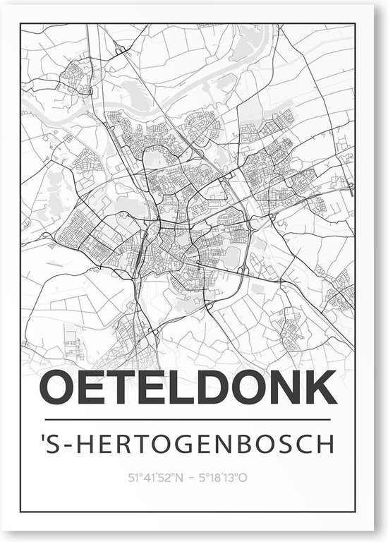 Poster/plattegrond OETELDONK - 30x40cm