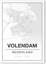 Poster/plattegrond VOLENDAM - 30x40cm