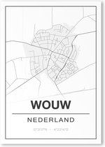 Poster/plattegrond WOUW - 30x40cm