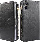 Xssive Wallet Book Case met Ritsvak voor Apple iPhone XS Max - Zwart