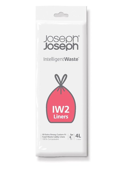Joseph Joseph IW2 Compost Afvalzakken - 4 L - Pak van 50 Stuks - Wit