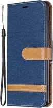 Denim Book Case - Xiaomi Redmi Note 8 Pro Hoesje - Blauw