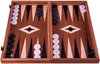 Afbeelding van het spelletje Mahony  Backgammon spel - Luxe - 38x20cm Pearl Stenen  Top Kwaliteit