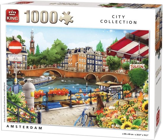 elk conjunctie Elegantie King Puzzel 1000 Stukjes (68 x 49 cm) - Amsterdam - Legpuzzel Steden -  Volwassenen | bol.com