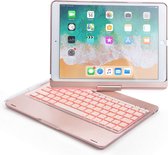 iPad 10.2 2020 (8e gen)/iPad 10.2 (2019) Toetsenbord Hoes hoesje - CaseBoutique - Effen Rose goud - Aluminium