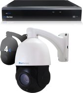 ProSeries Sony camerabewaking set met 4 x draadloze 5MP bestuurbare PTZ Dome camera