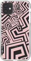 Casetastic Apple iPhone 11 Hoesje - Softcover Hoesje met Design - Abstract Pink Wave Print