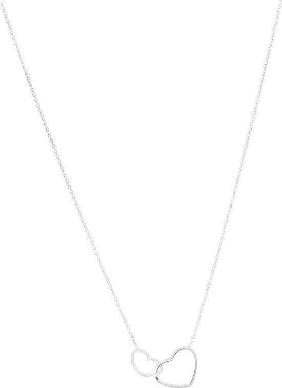 The Jewelry Collection Hart Ketting - 925 zilver - lengte 45cm