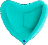 Grabo - Folieballon hartvorm Tiffany - (90 cm)