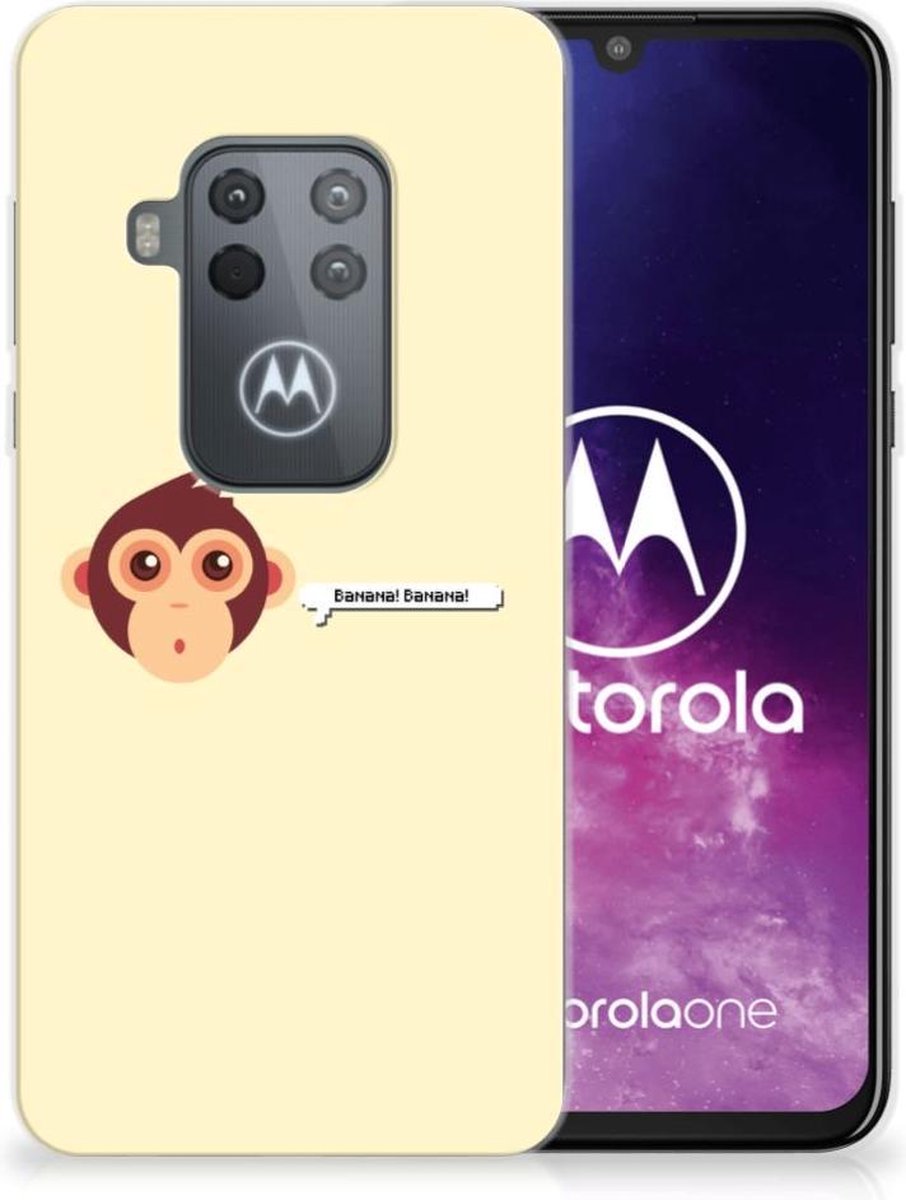 Motorola One Zoom Telefoonhoesje met Naam Monkey