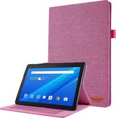 Lenovo Tab E10 hoes - Book Case met Soft TPU houder - Roze