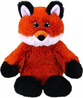 Pluche Ty Beanie bruine vos/vossen knuffel Fred 33 cm speelgoed - Vos/vossen dieren knuffels - Speelgoed voor kinderen