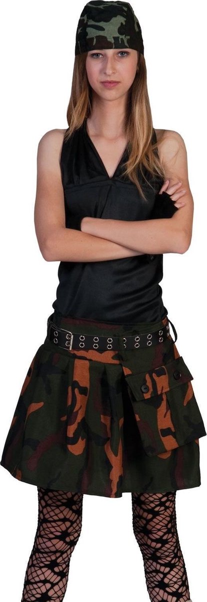 Leger & Oorlog Kostuum | Commando Crazy | Vrouw | Maat 32-34 | Carnaval kostuum | Verkleedkleding