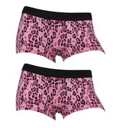 Funderwear meisjes boxershorts animal barely pink 2-pack  - 152  - Roze