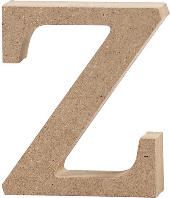 Letter, z, H: 8 cm, dikte 2 cm, 1 stuk