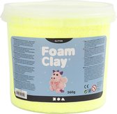 Foam Clay®. geel. glitter. 560 gr/ 1 emmer