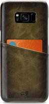 Senza Desire Cardslot Echt Leer Backcover voor de Samsung Galaxy S8 - Burned Olive