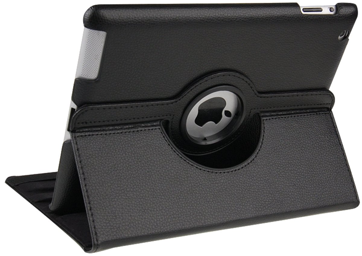 Mobigear Tablethoes geschikt voor Apple iPad 4 (2012) Hoes | Mobigear DuoStand Draaibare Bookcase - Zwart
