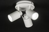 Lumidora Opbouwspot 72530 - 3 Lichts - GU10 - Wit - Metaal - Badkamerlamp - IP44