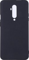 Shop4 - OnePlus 7T Pro Hoesje - Zachte Back Case Mat Zwart