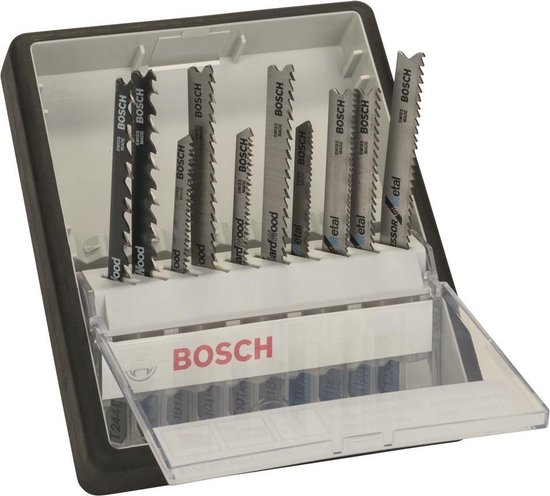 Bosch 10-delige Robust Line decoupeerzaagbladenset Wood and Metal T-schacht