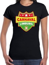 Carnaval verkleed t-shirt Limburg zwart voor dames XL