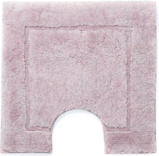 Casilin - Orlando - Luxe Antislip WC Toilet Mat - Met uitsparing - Misty Pink- Roze - 60x60cm