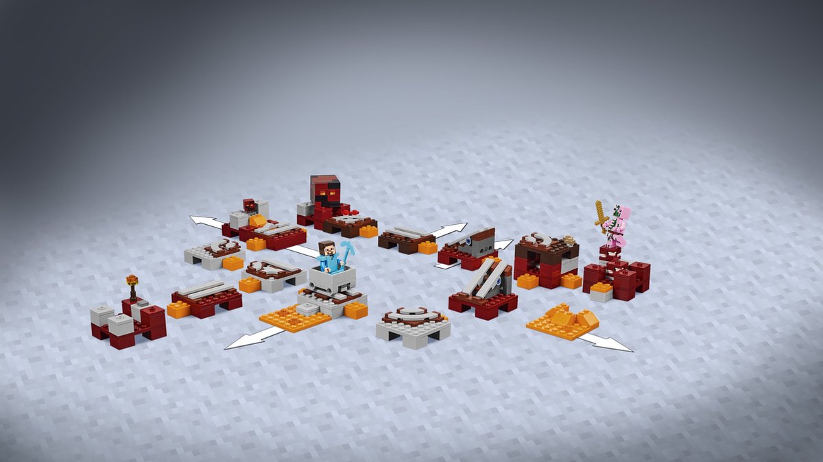 LEGO Minecraft Les rails du Nether - 21130 | bol.com
