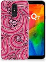 Hoesje maken LG Q7 Swirl Pink