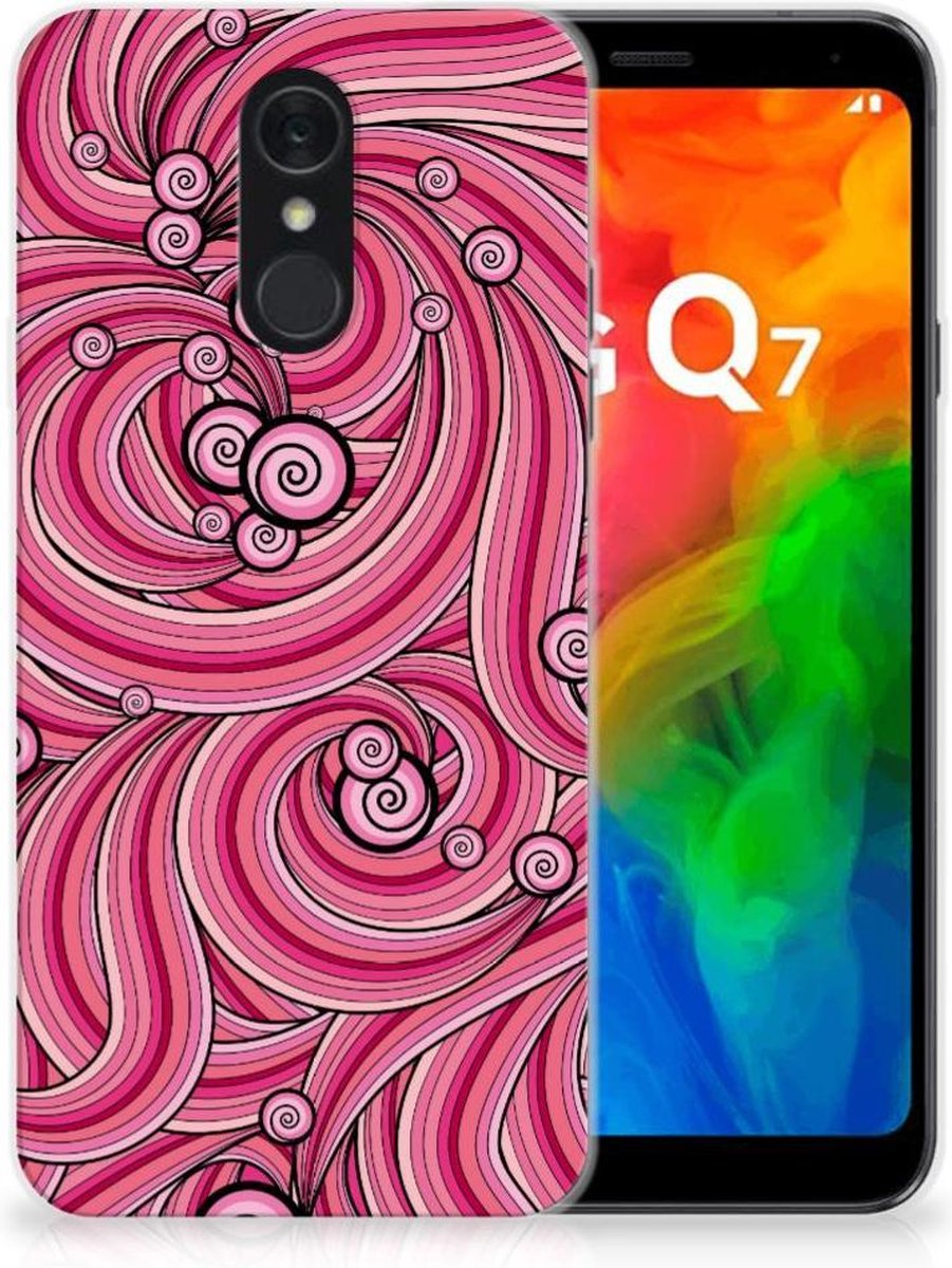 LG Q7 Hoesje maken Swirl Pink