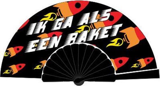 Festival waaier - handwaaier - spaanse waaier - Ik ga als een raket